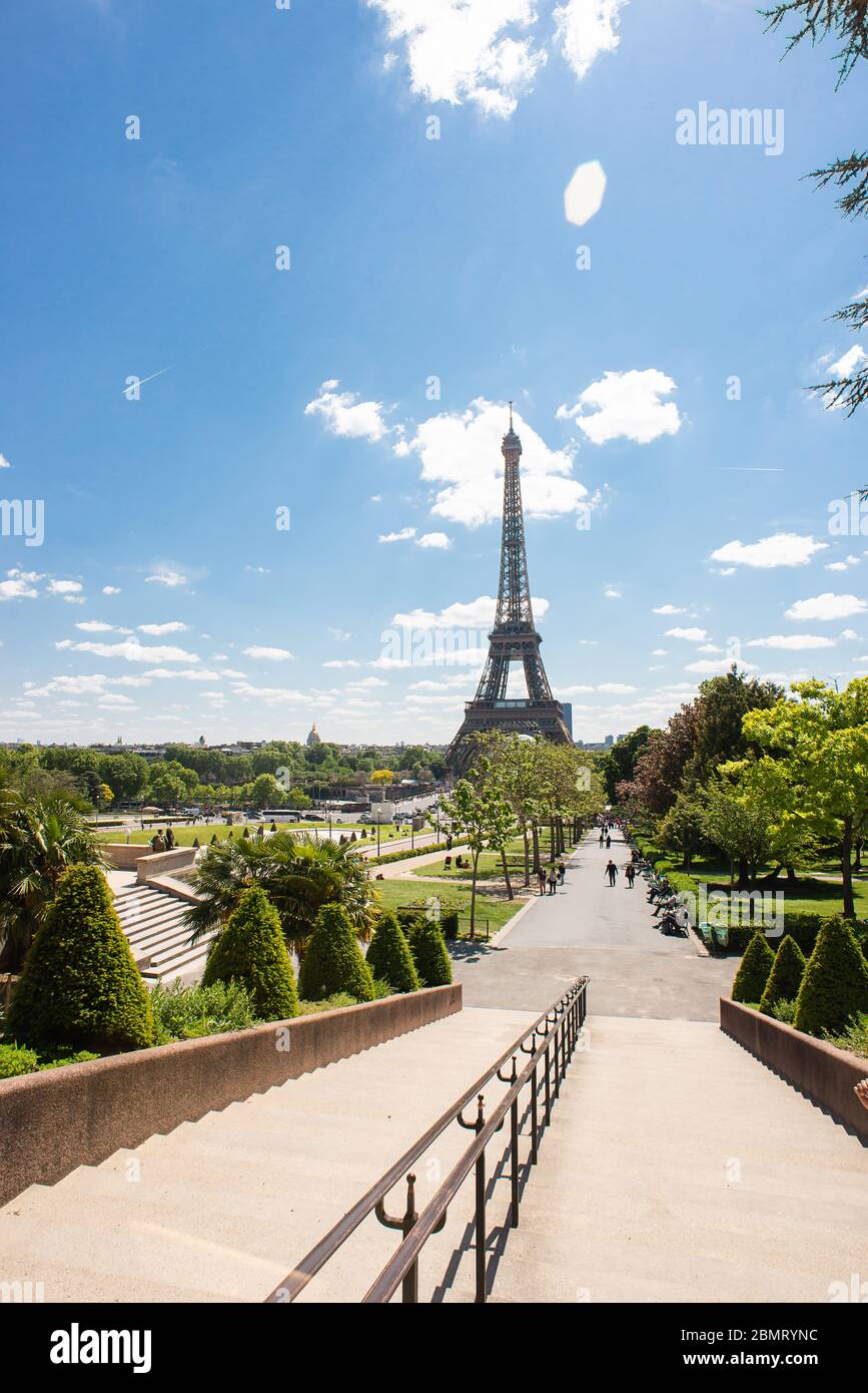 Parigi. Francia - 15 maggio 2019: Torre Eiffel a Parigi dal Trocadero. Francia. La migliore destinazione in Europa. Foto Stock