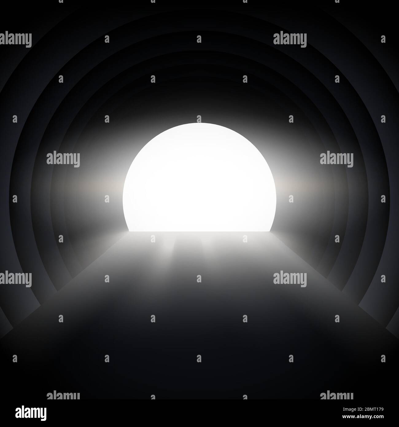La luce alla fine del tunnel Illustrazione Vettoriale