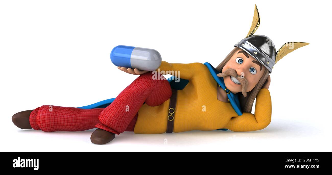 Divertimento gaulois - 3D illustrazione Foto Stock