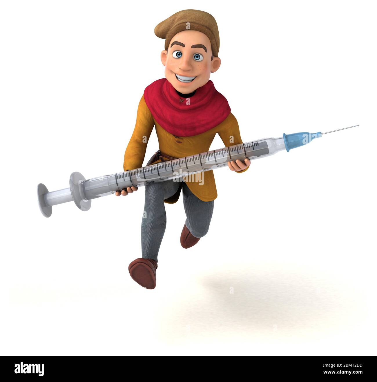 3D Illustrazione di un carattere storico medievale Foto Stock