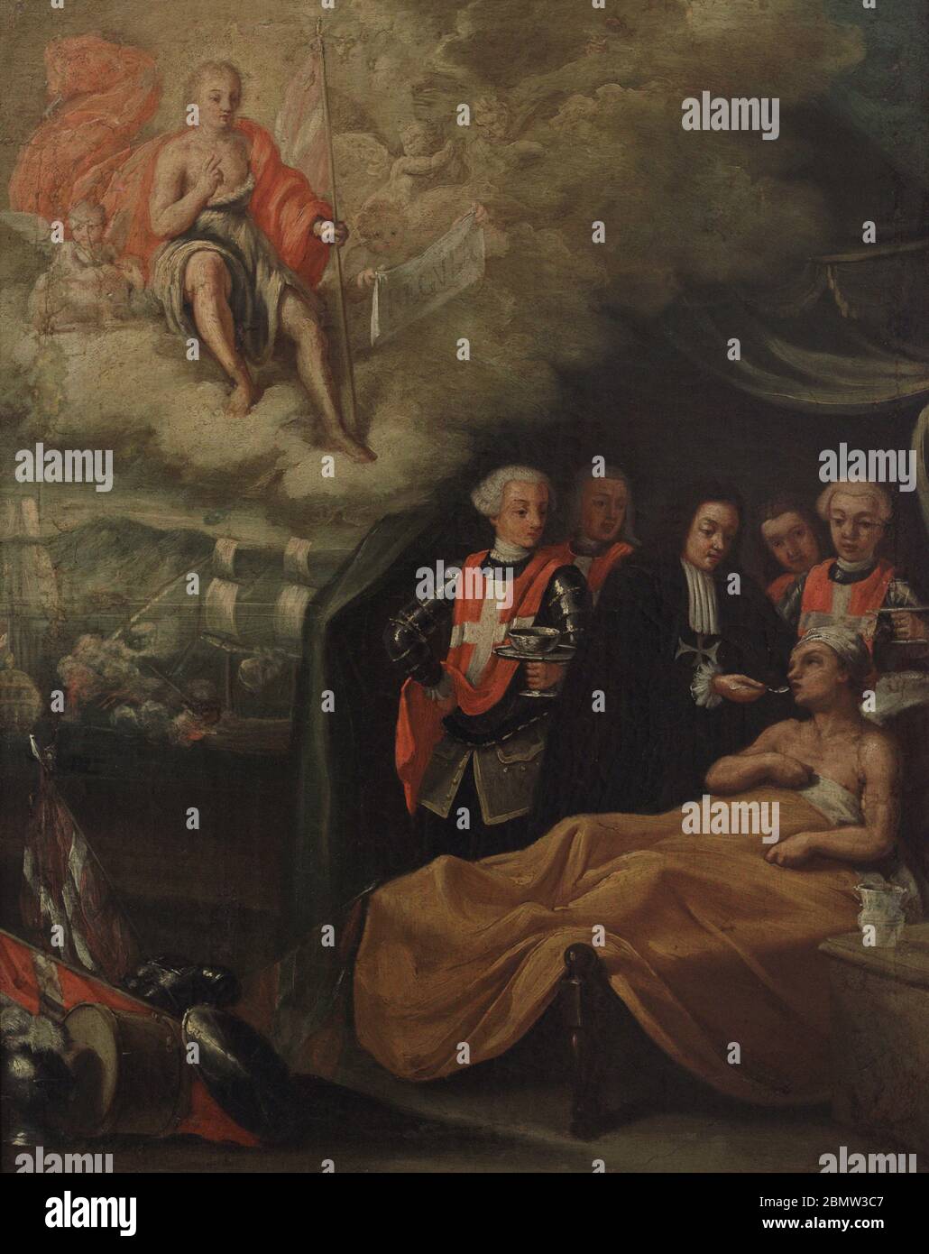 Circolo di Antoine Favray (1706-1798). Pittore francese. Allegoria dell'Ordine di San Giovanni. Olio su tela. Museo Nazionale di Belle Arti Valletta. Malta. Foto Stock