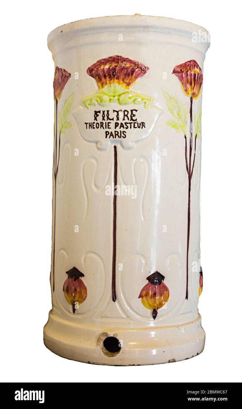 Filtro dell'acqua realizzato da Theorie Pasteur, Parigi Foto Stock