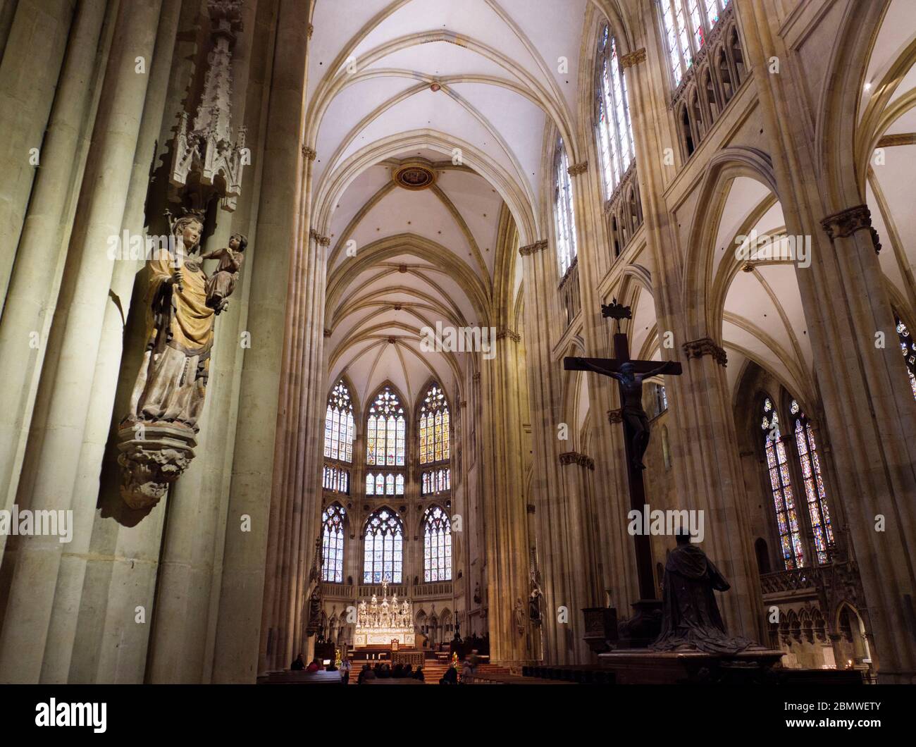 Regensburg, Altstadt, Dom innen, UNESCO Welterbe, Bayern, Deutschland Foto Stock