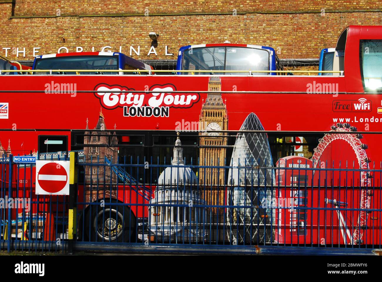 Londra sight vedere autobus in lock down Foto Stock
