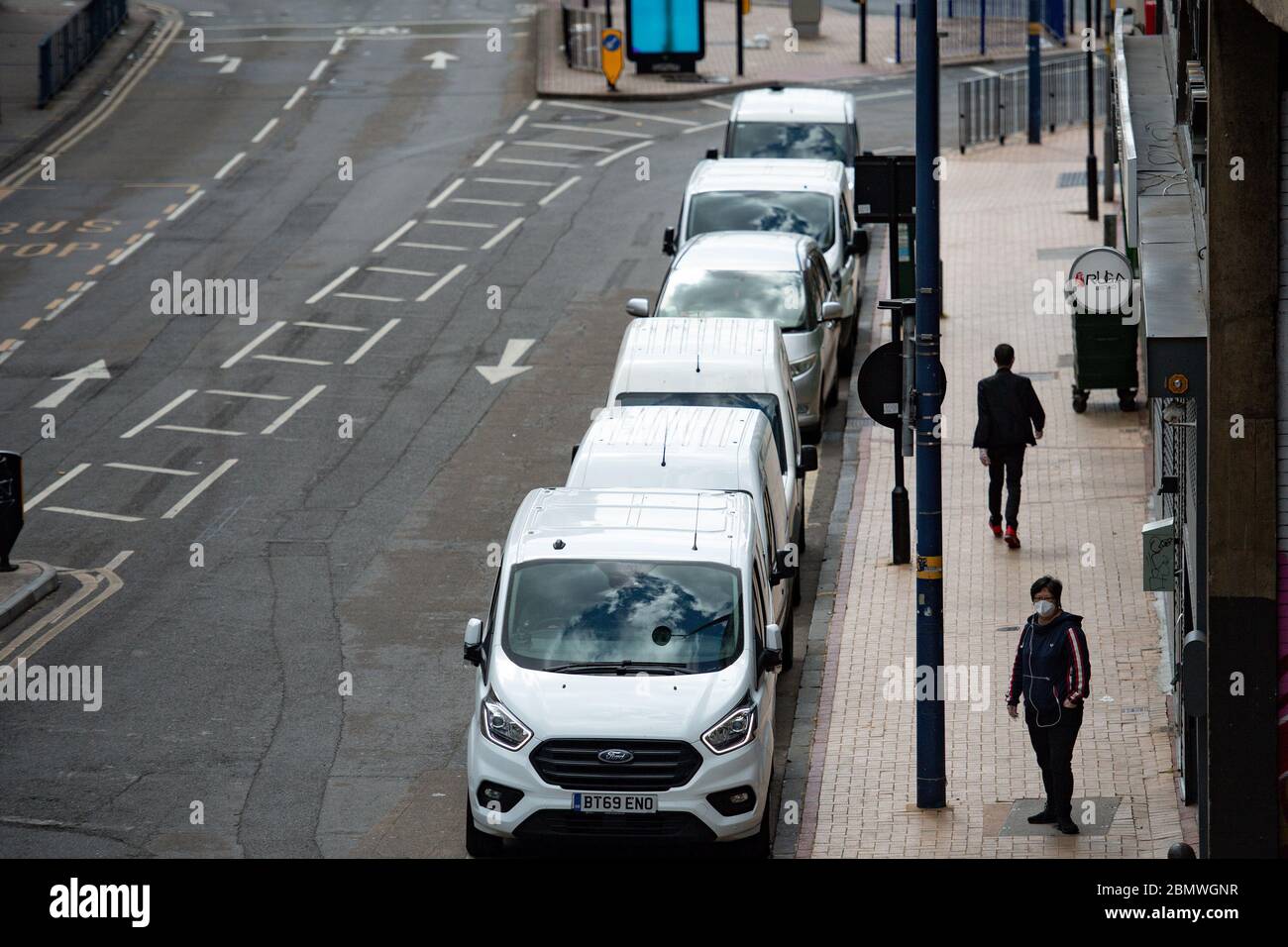 Strade tranquille intorno al centro di Birmingham, mentre il Regno Unito continua a fare un giro di sicurezza per contribuire a frenare la diffusione del coronavirus. Foto Stock