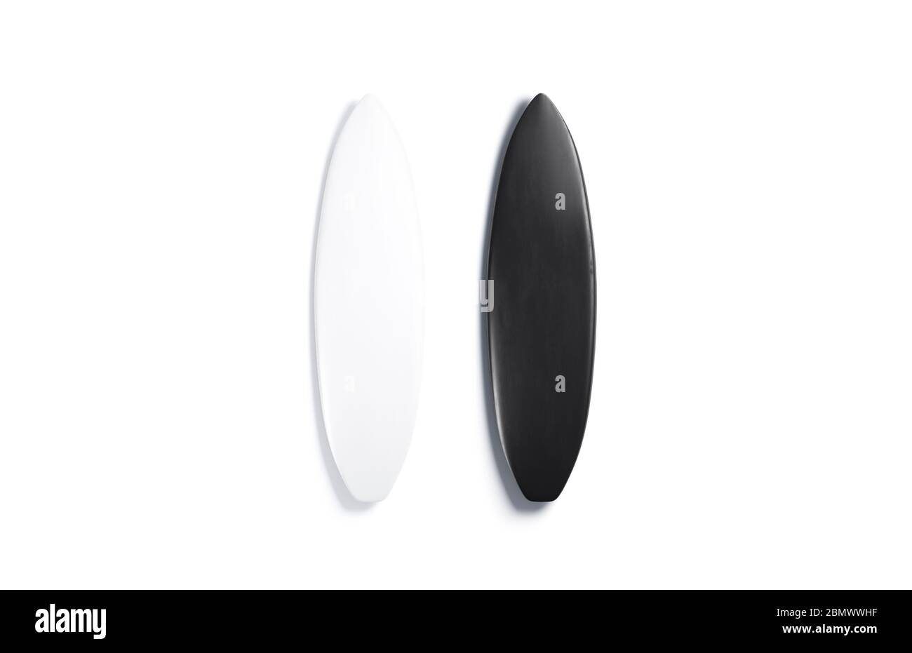 Set da surf vuoto in bianco e nero, vista dall'alto Foto Stock