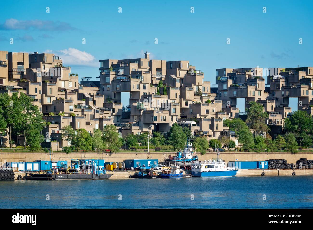Habitat 67, architettura moderna a Montreal, Canada Foto Stock