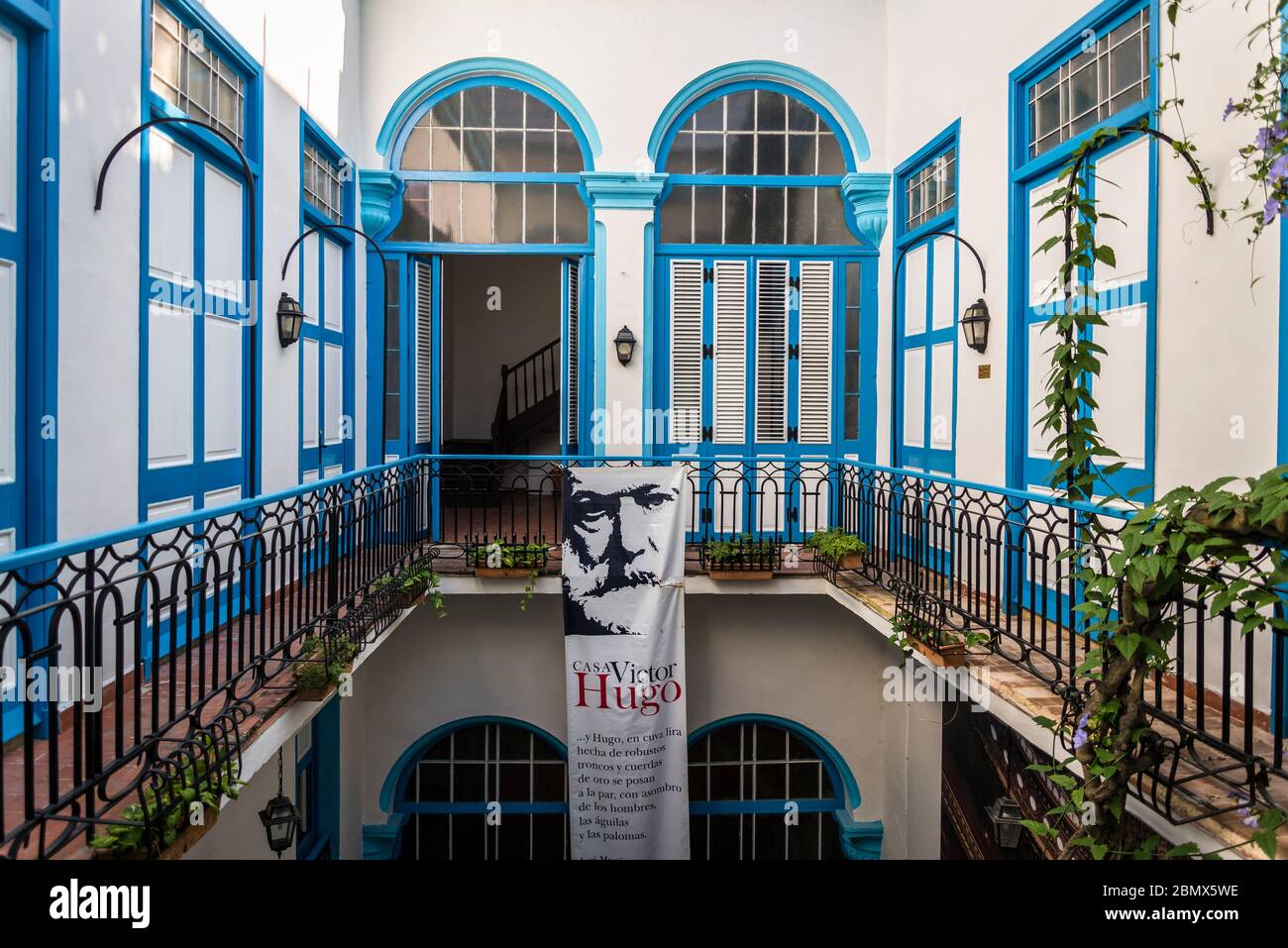 Casa Victor Hugo, un centro culturale nel centro storico, Havana Vieja, Havana, Cuba Foto Stock
