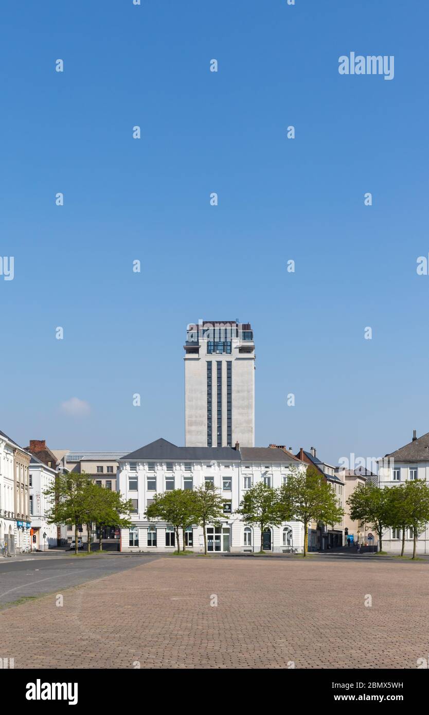 Gand, Belgio - 26 aprile 2020: La Torre del Libro, capolavoro modernista dell'architetto belga Henry van de Velde. Foto Stock