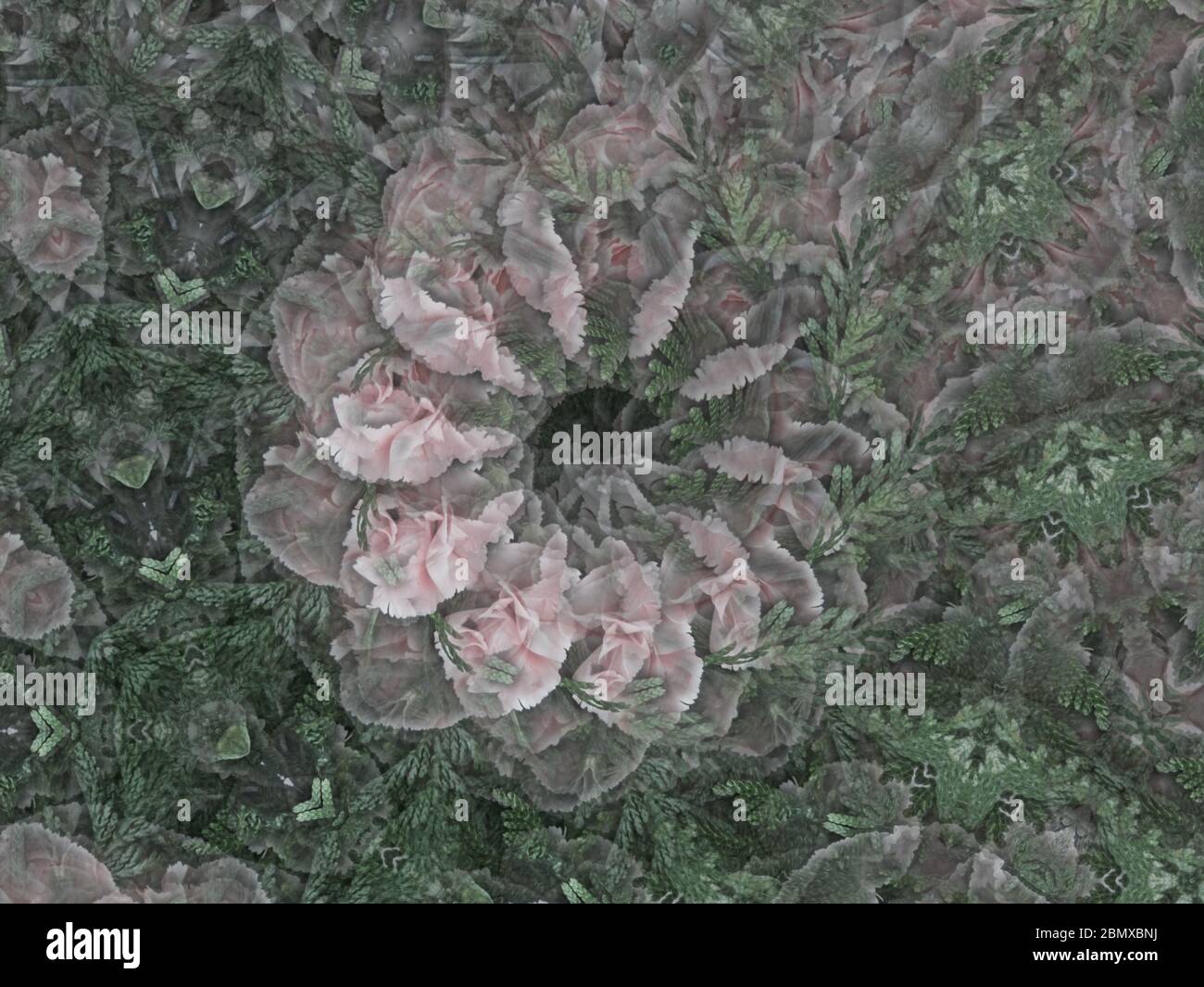 Sfondo astratto di fiori con fiori rosa e Foto Stock