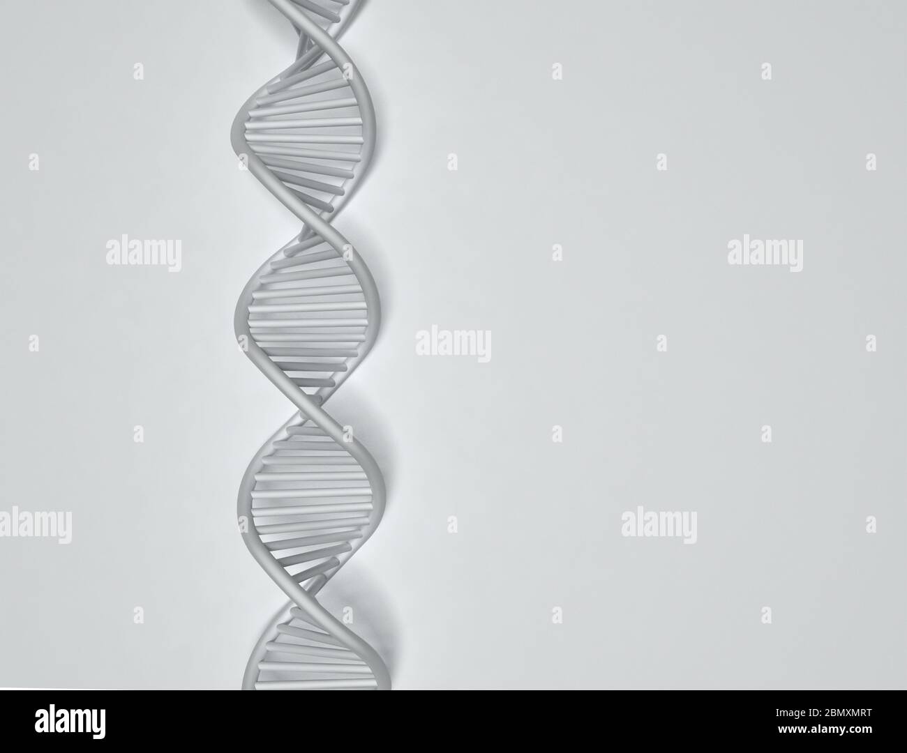 Struttura del DNA sfondo astratto, illustrazione 3D. Foto Stock