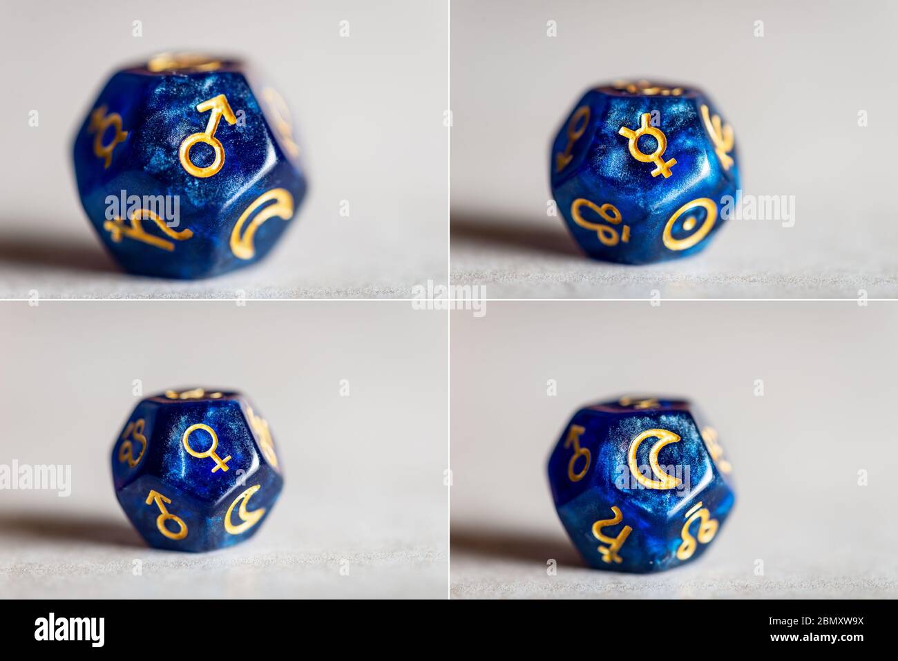 Astrologia dice con simbolo dei pianeti Foto Stock