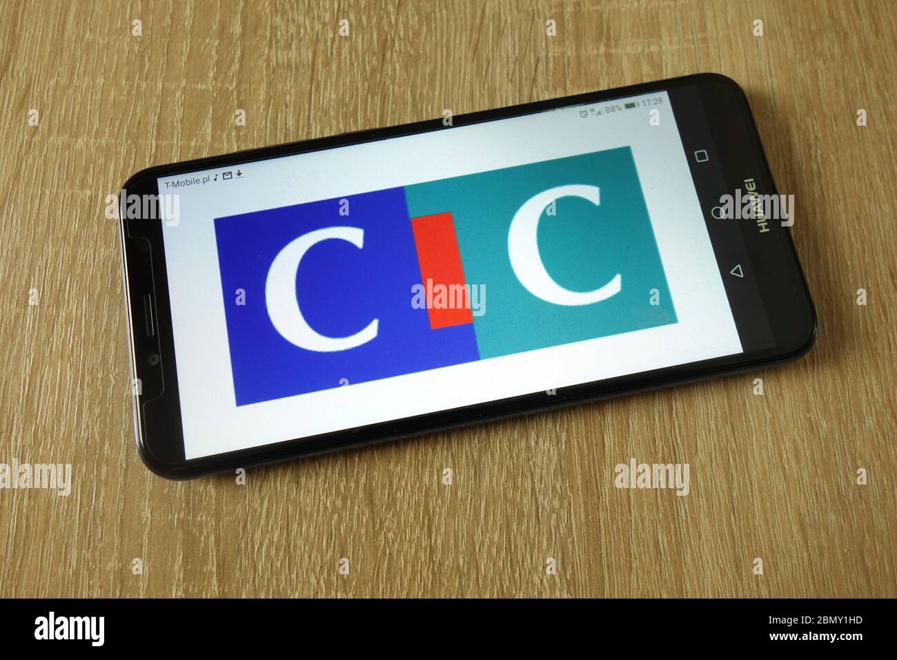 Logo Credit Industriel et Commercial visualizzato sullo smartphone Foto Stock