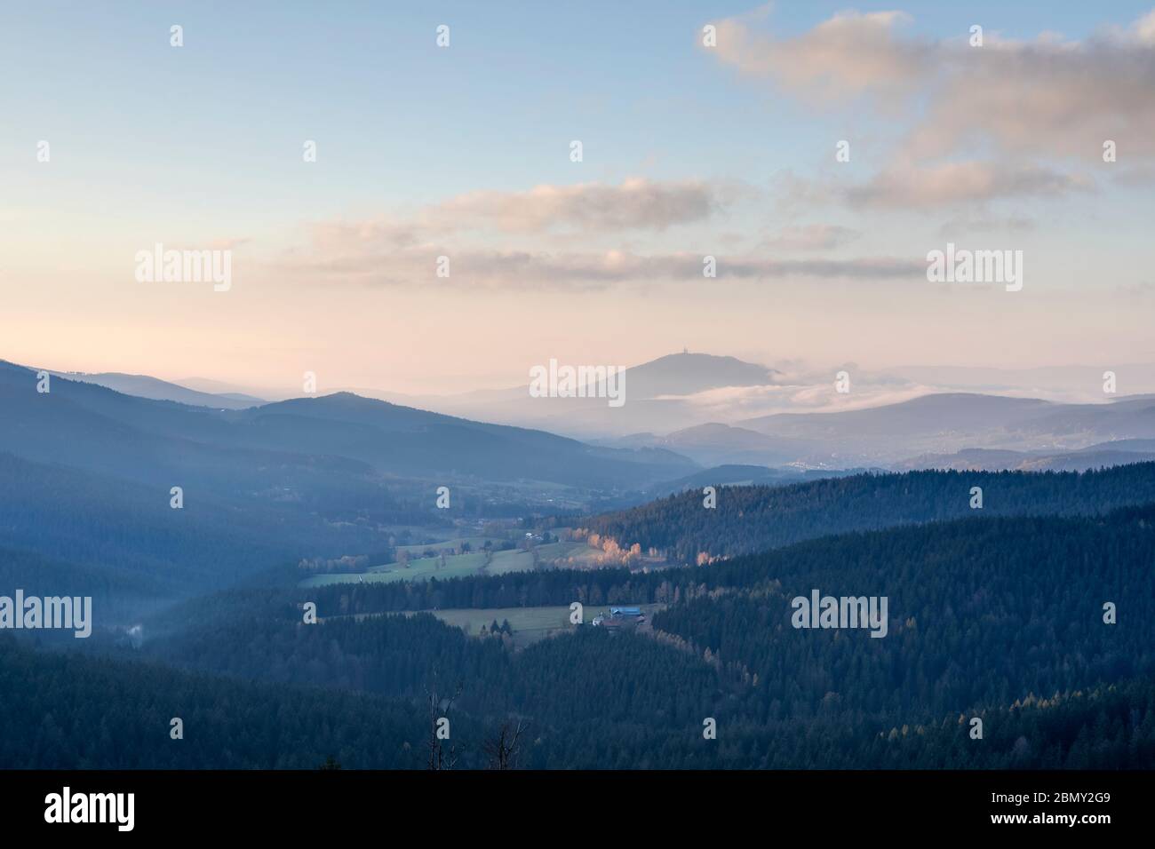 Ausblick von der Hindenburgkanzel in Lamer tal Foto Stock