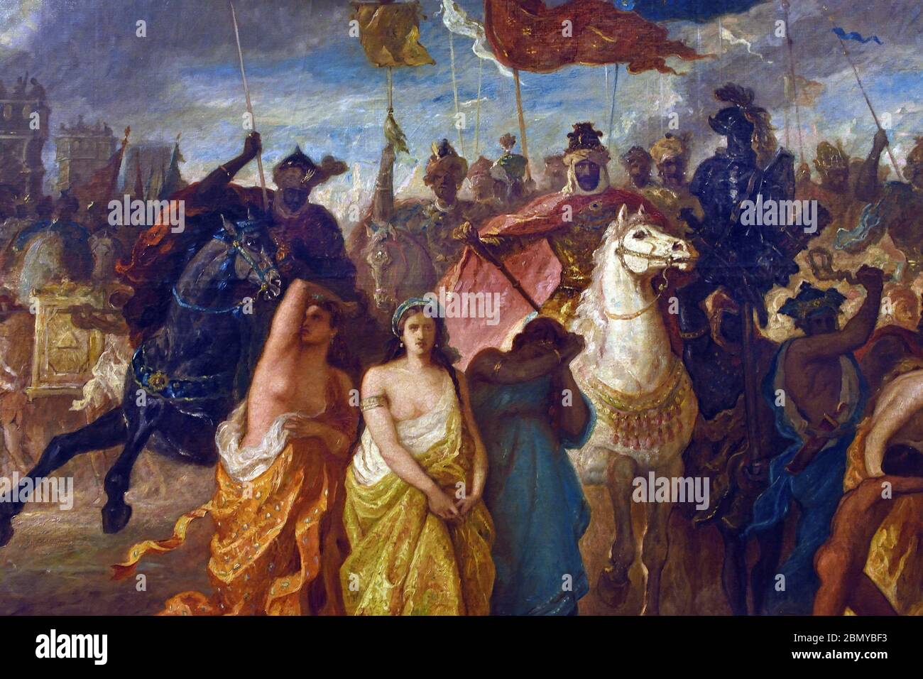 Les Hebreux condotti en captivite - gli ebrei hanno portato in captive 1864 Alfred Bellet de Poisat 1823-1883 Francia Foto Stock