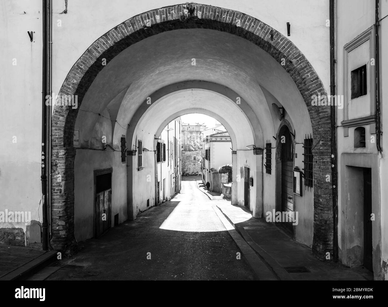 Arezzo - la città etrusca e rinascimentale della Toscana. Qui il centro storico. Foto Stock