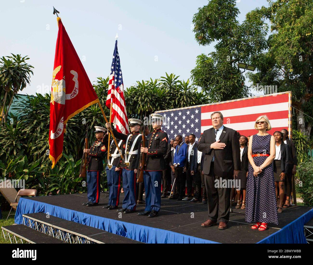 Independence Day 2019, Ambasciata degli Stati Uniti Kinshasa Ambasciata degli Stati Uniti Kinshasa celebra il 243o giorno dell'Indipendenza degli Stati Uniti nel 2019. flic.kr/p/2gq6pNA ( https://flic.kr/p/2gq6pNA ) [U.S. Dipartimento di Stato/dominio pubblico] Foto Stock