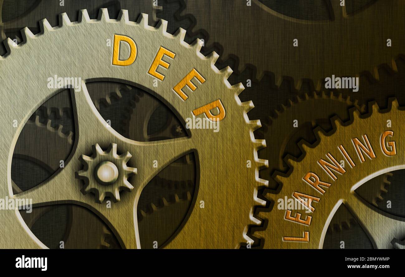 Scrittura manuale di testo scrittura Deep Learning. Astrazioni gerarchiche di foto concettuali algoritmo di intelligenza artificiale Foto Stock