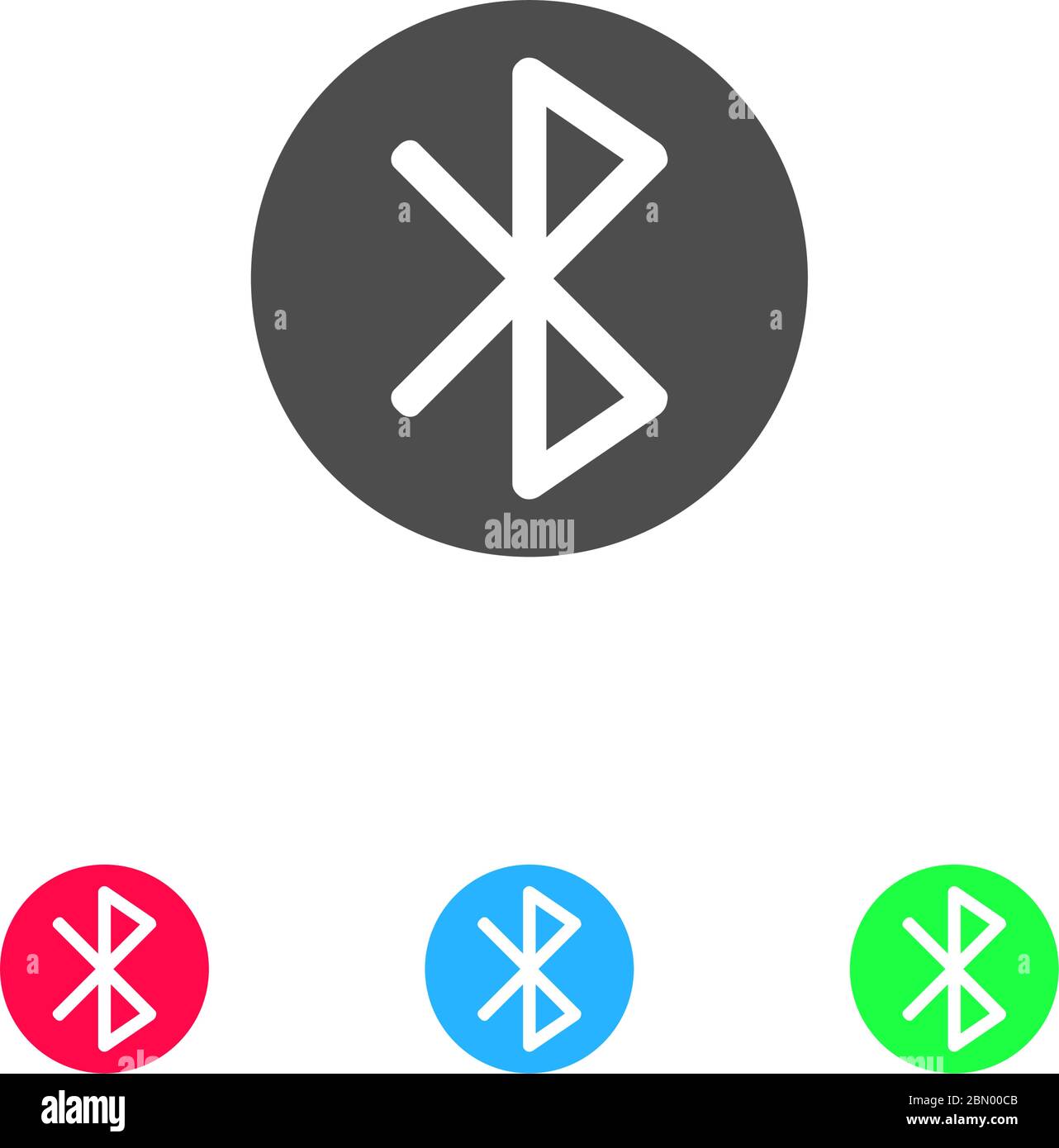 Icona Bluetooth piatta. Pittogramma a colori su sfondo bianco. Simbolo ...
