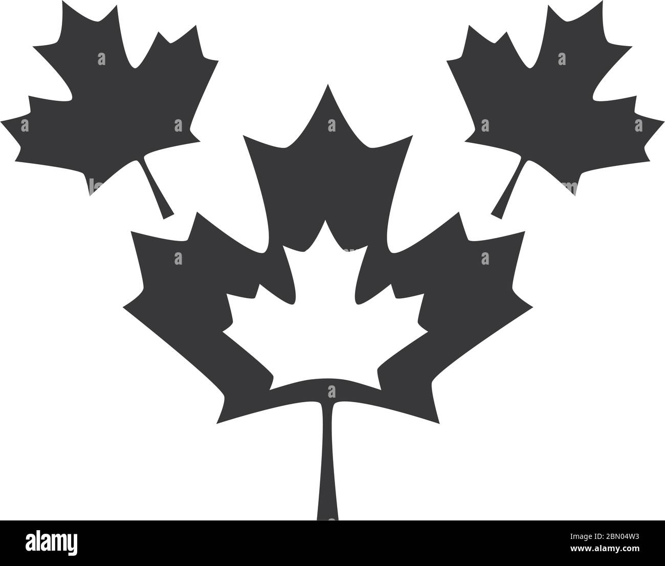 canada giorno, acero rosso foglie simbolo nazionale vettore illustrazione silhouette stile icona Illustrazione Vettoriale