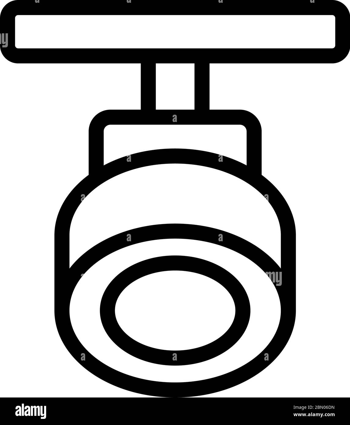 illustrazione del profilo vettoriale dell'icona del proiettore teatrale Illustrazione Vettoriale