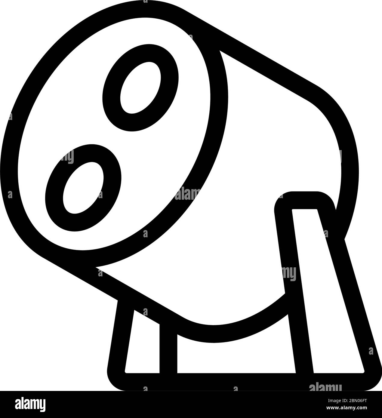 illustrazione del profilo vettoriale dell'icona del faretto alogeno Illustrazione Vettoriale