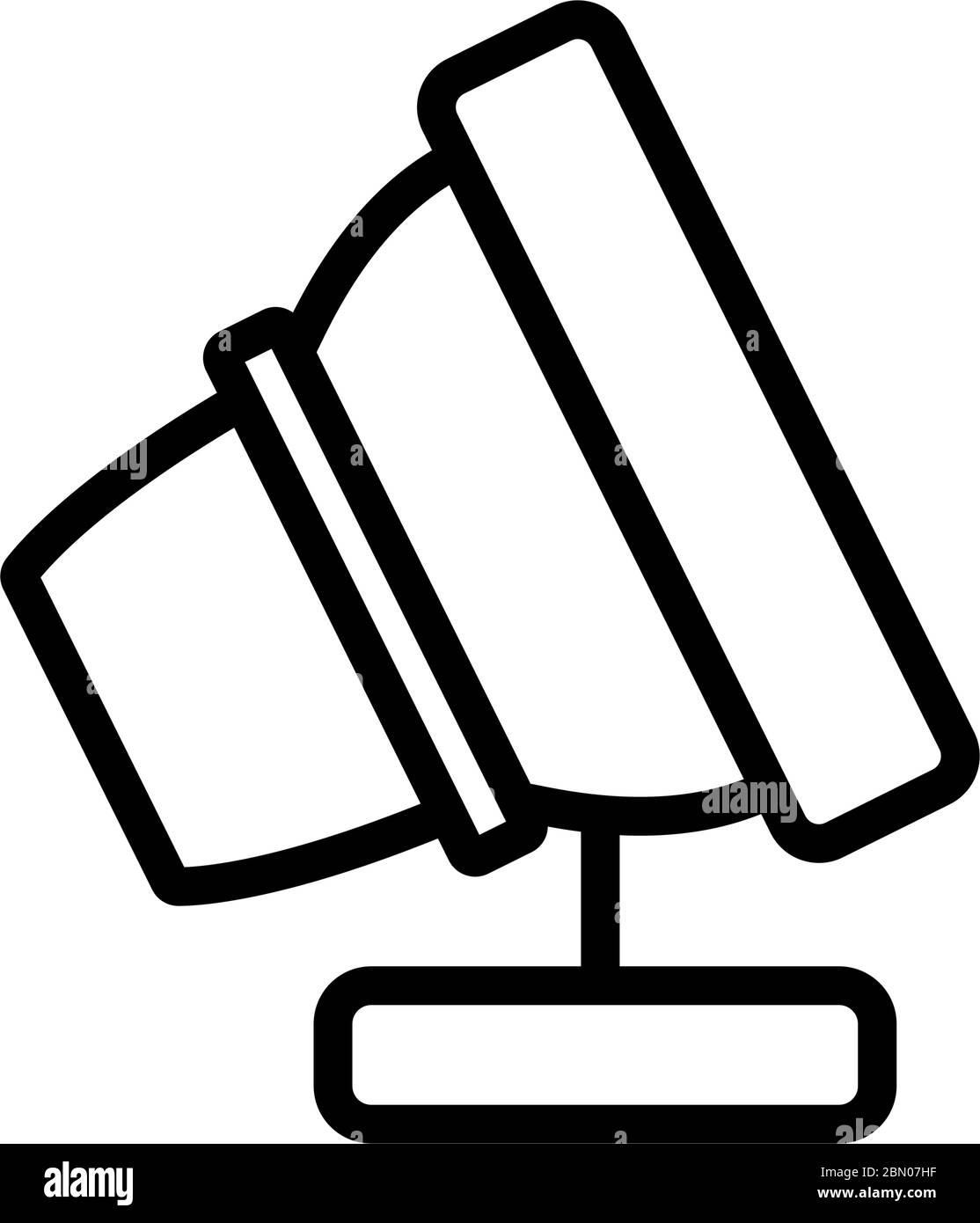 illustrazione del profilo vettoriale dell'icona di un riflettore portatile Illustrazione Vettoriale