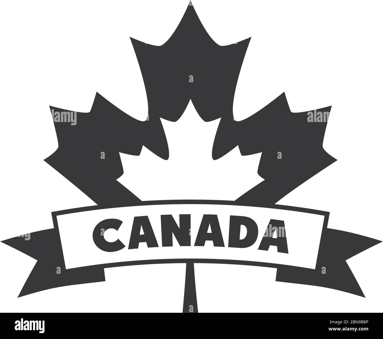 canada giorno, acero foglia libertà patriottismo banner vettore illustrazione silhouette stile icona Illustrazione Vettoriale