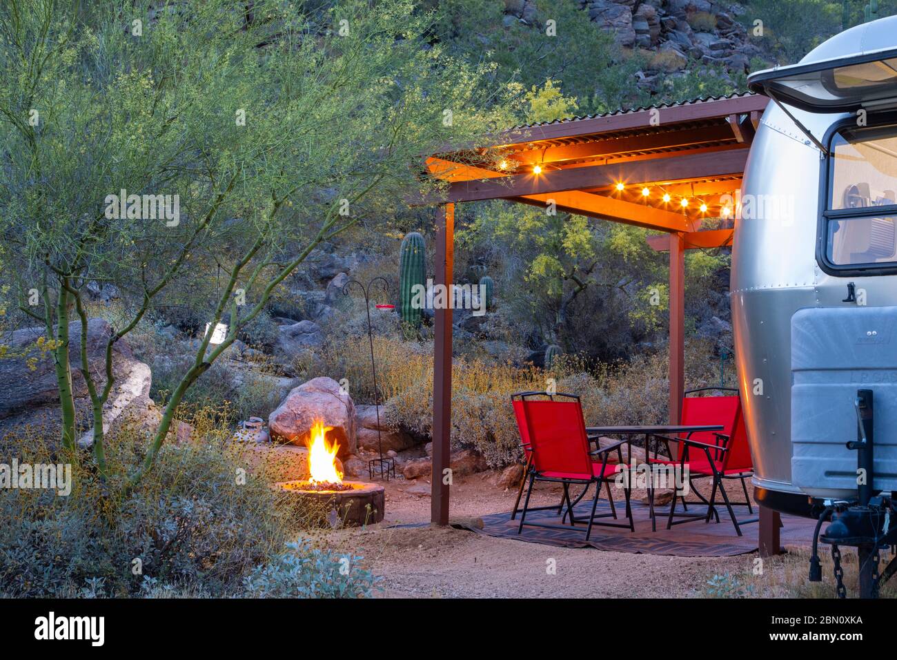 Airstream, ritiro foto deserto, Arizona. Foto Stock