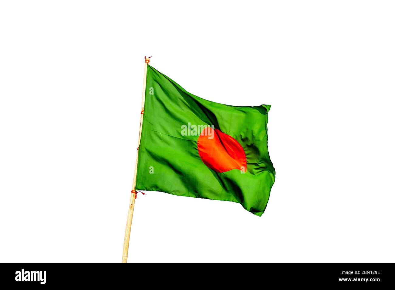 La bandiera sventolante del Bangladesh Foto Stock