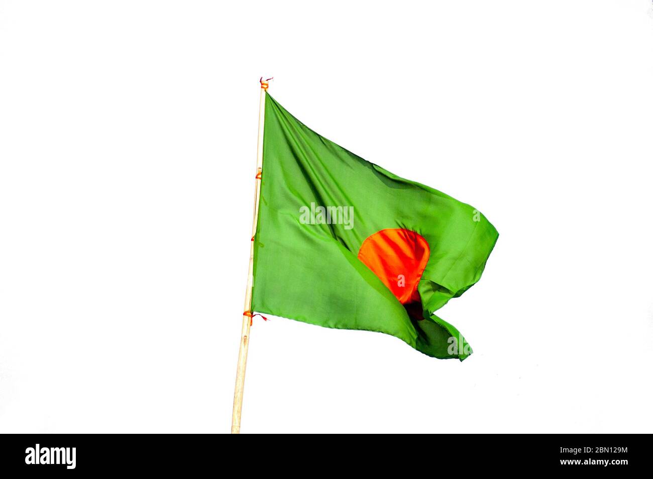 La bandiera sventolante del Bangladesh Foto Stock