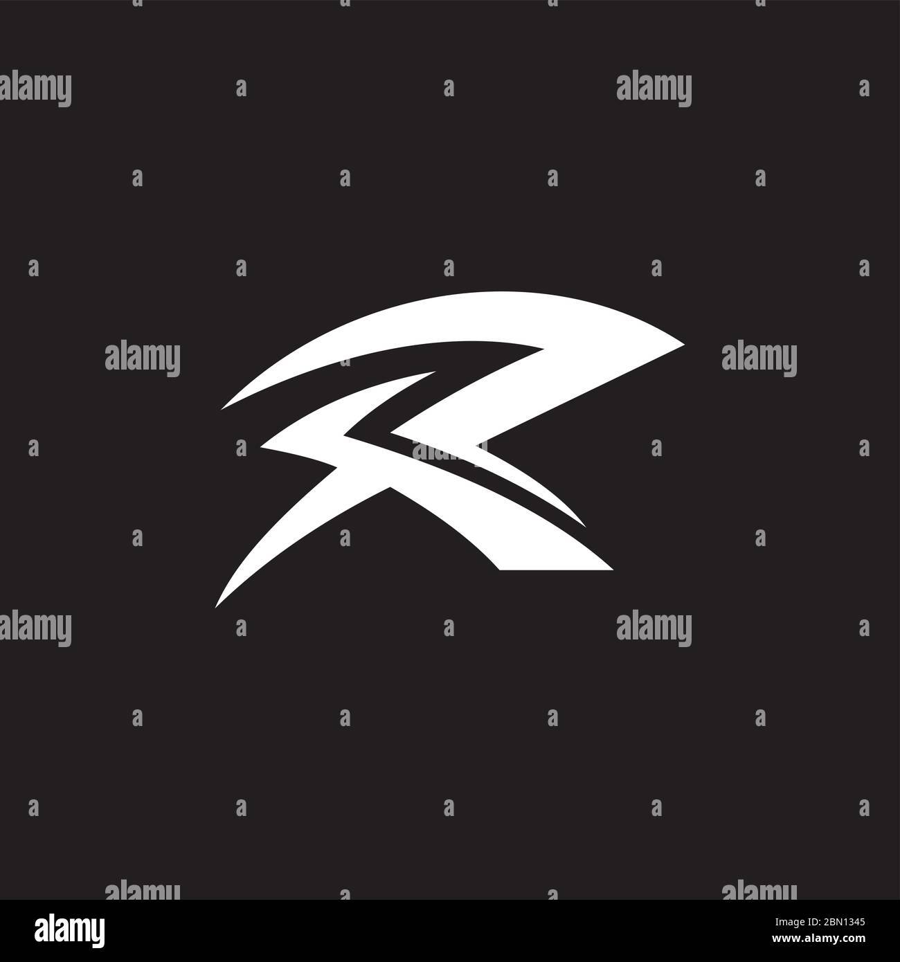 Modello di disegno vettoriale con logo lettera ra iniziale o logo ar Illustrazione Vettoriale