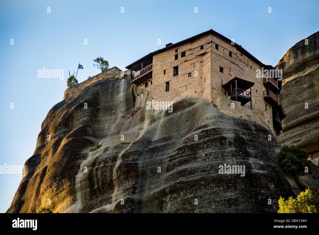 Monastero Santo di San Nicola di Anapafsas a Meteora, Grecia Foto Stock