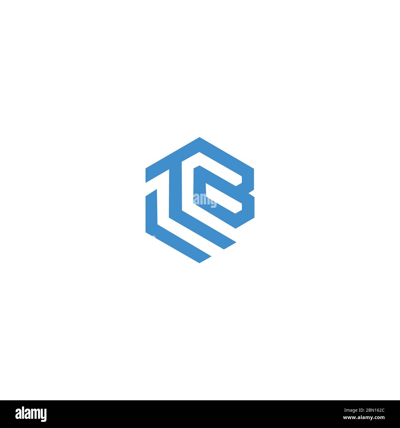 Modello di progettazione vettoriale con logo tb o logo bt di lettera iniziale Illustrazione Vettoriale