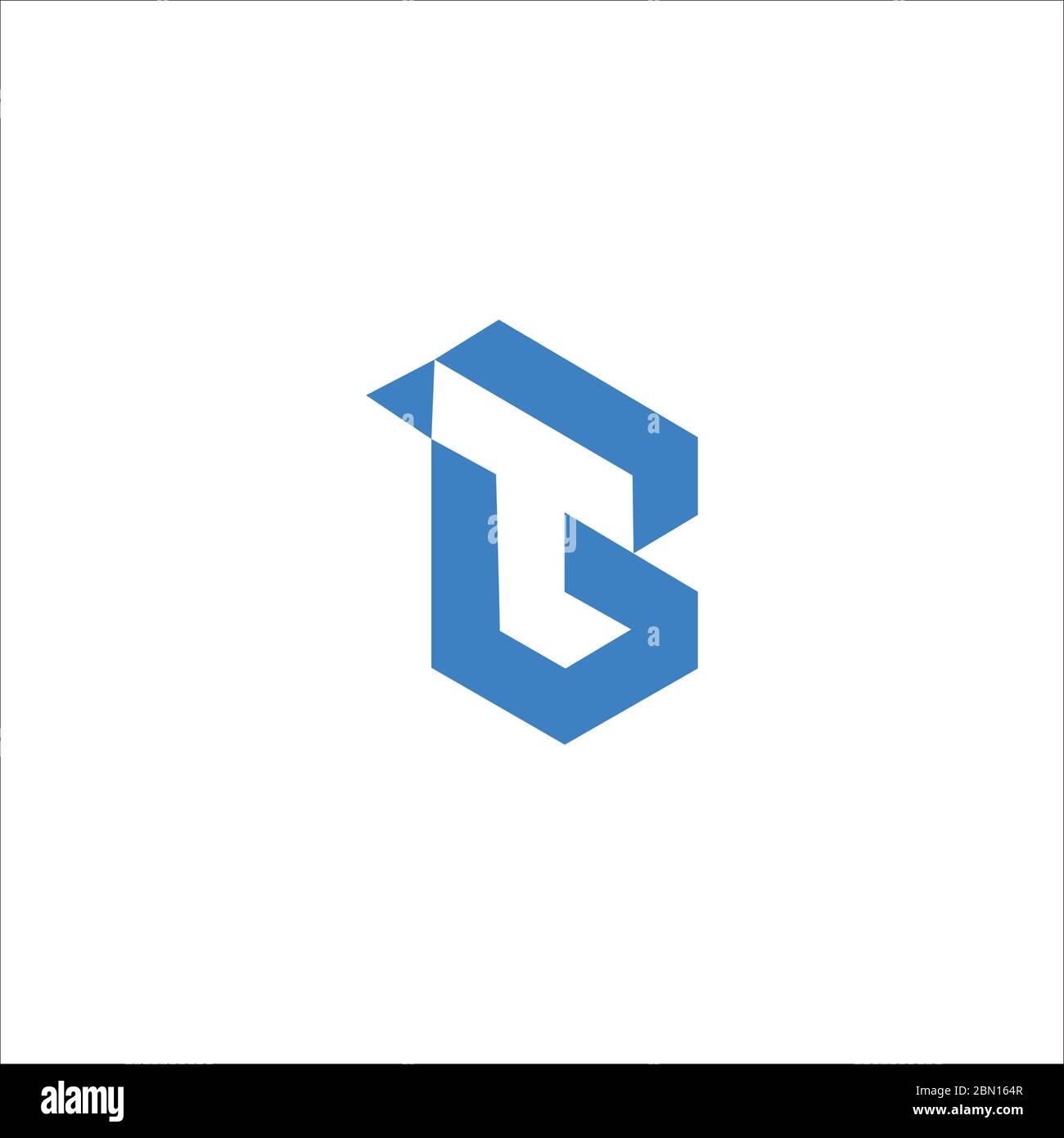 Modello di progettazione vettoriale con logo tb o logo bt di lettera iniziale Illustrazione Vettoriale