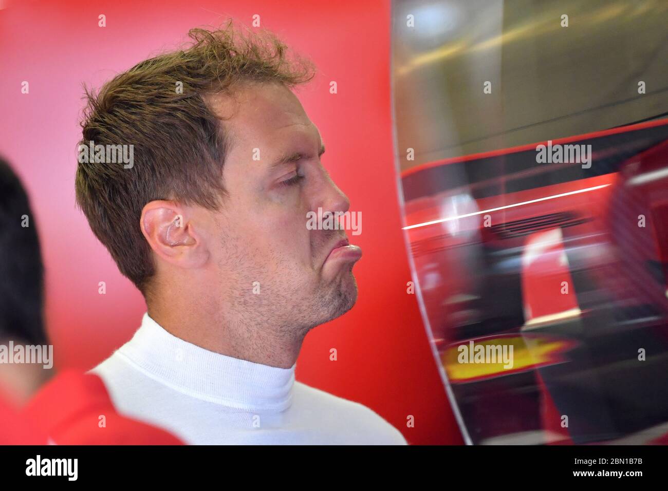 Vettel lascia apparentemente la Ferrari a fine anno! Foto d'archivio: Sebastian VETTEL, GER (Scuderia Ferrari) nella bpx, scettica, tira un pout. Azione, immagine singola, singolo motivo tagliato, ritratto, ritratto. Formula 1: GP d'Austria, anello Red Bull Zeltweg, Spielberg, stagione 2019, il 27 giugno 2019 Â | utilizzo in tutto il mondo Foto Stock