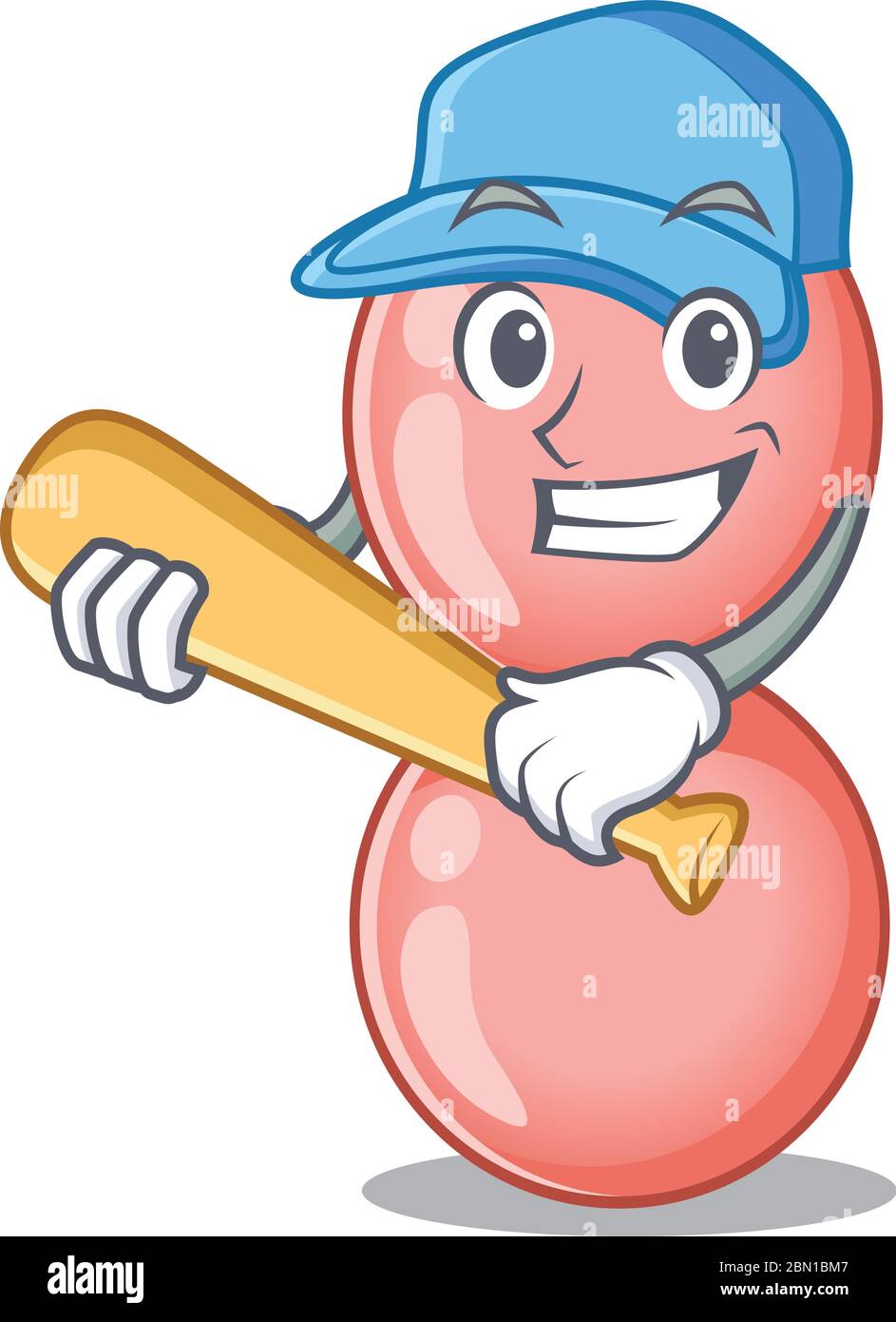 Foto di neisseria gonorrhoeae personaggio che gioca a baseball Illustrazione Vettoriale