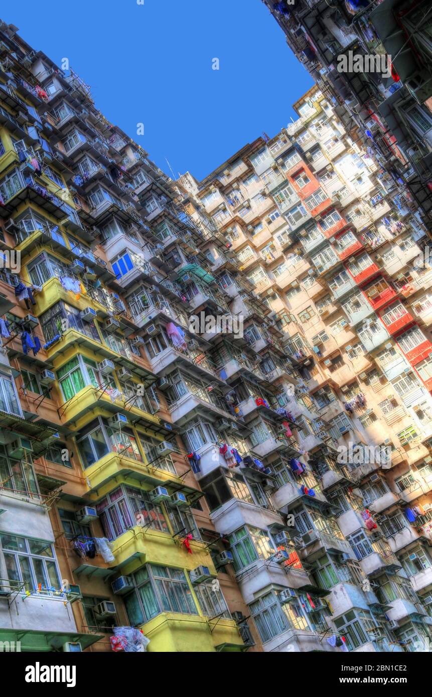 Carry Bay 'Monster Building' Hong Kong Foto Stock