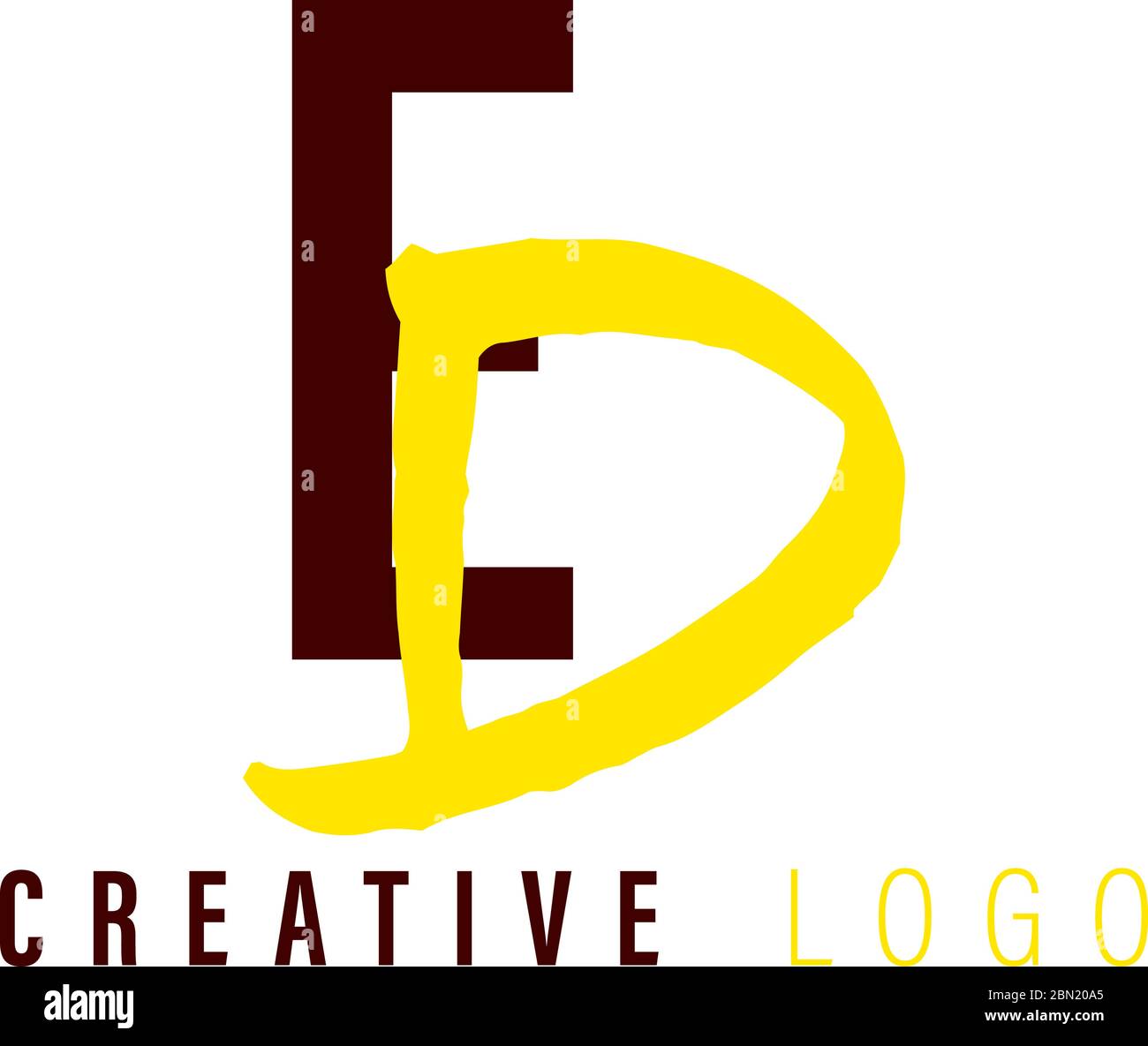 Vettore modello di disegno logo lettera ed Illustrazione Vettoriale