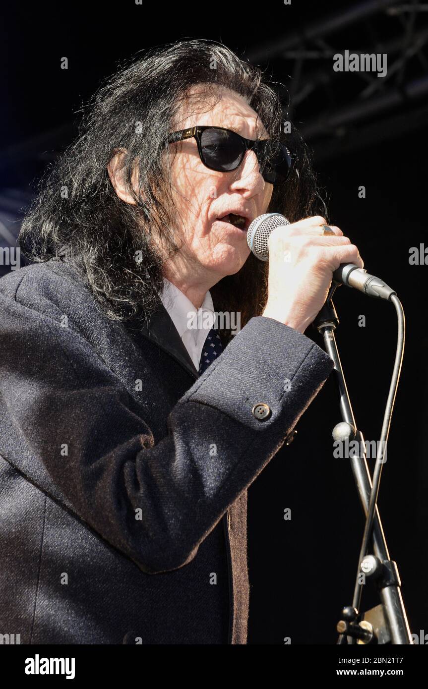 John Cooper Clarke. Record Store Day, Berwick Street, Londra. REGNO UNITO Foto Stock