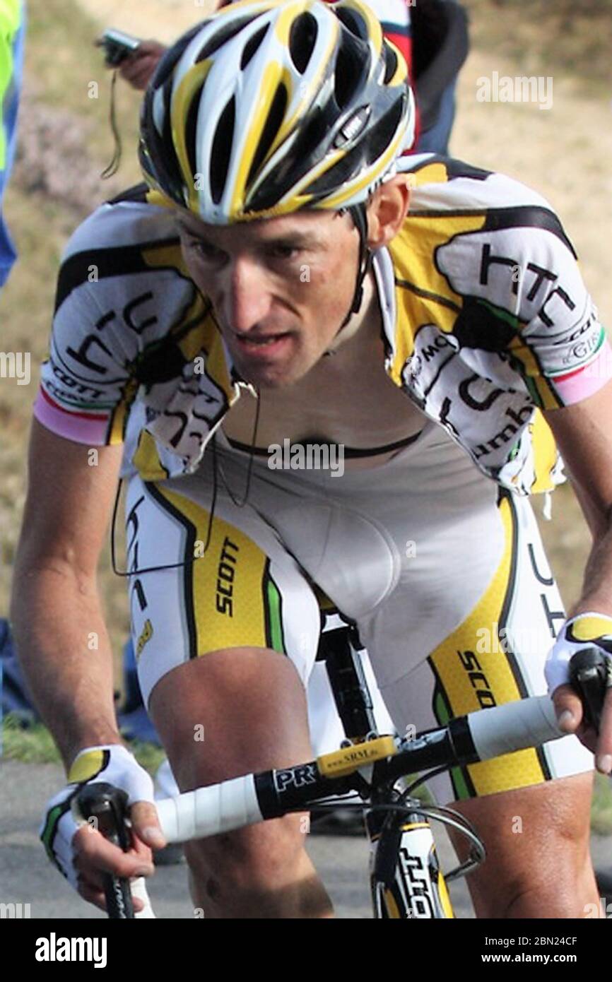 Marco Pinotti del Team HTC-Columbia durante il Tour d'Italie Mestre – Monte Zoncolan (222 km) il 23 maggio 2010 a Monte Zoncolan ,Italie - Foto Laurent Lairys / DPPI Foto Stock