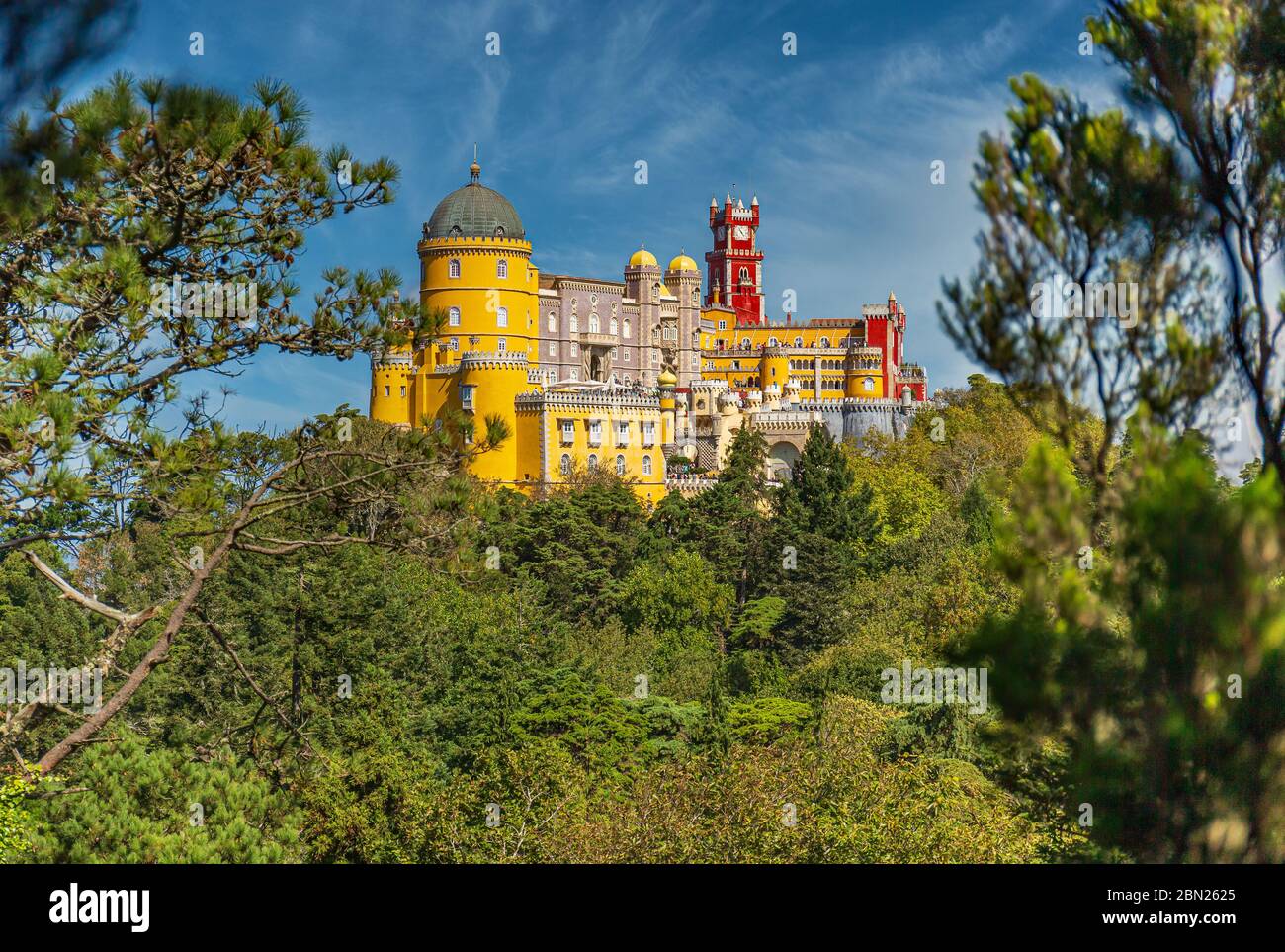 Pena il Palazzo Nazionale di Sintra, Portogallo Foto Stock
