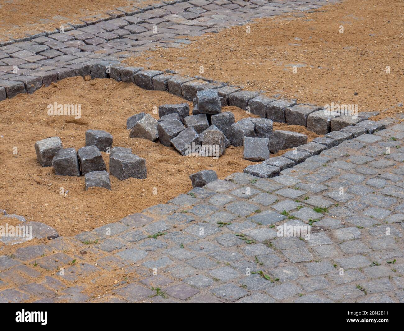 Il sentiero è stato nuovamente asfaltato Foto Stock
