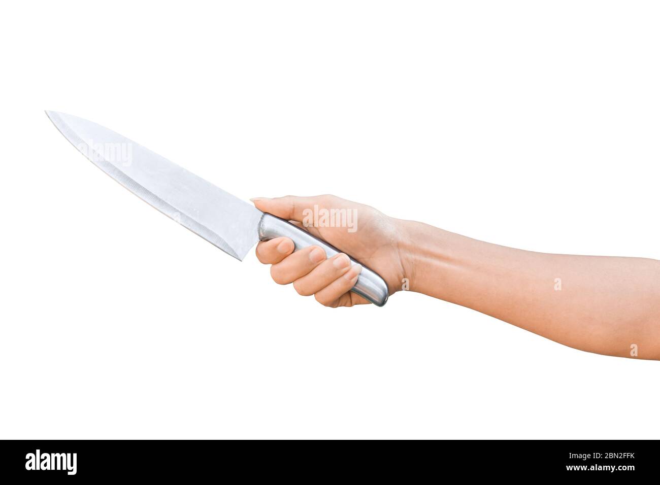 Mano Con Coltello Da Burro - Fotografie stock e altre immagini di Coltello  da burro - Coltello da burro, Sfondo bianco, Tenere - iStock