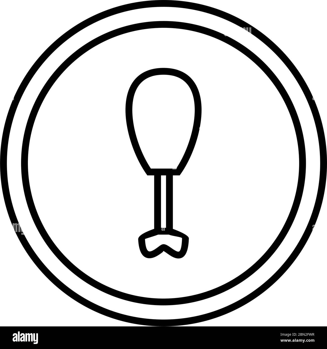 Cibo bella linea icona nera Illustrazione Vettoriale
