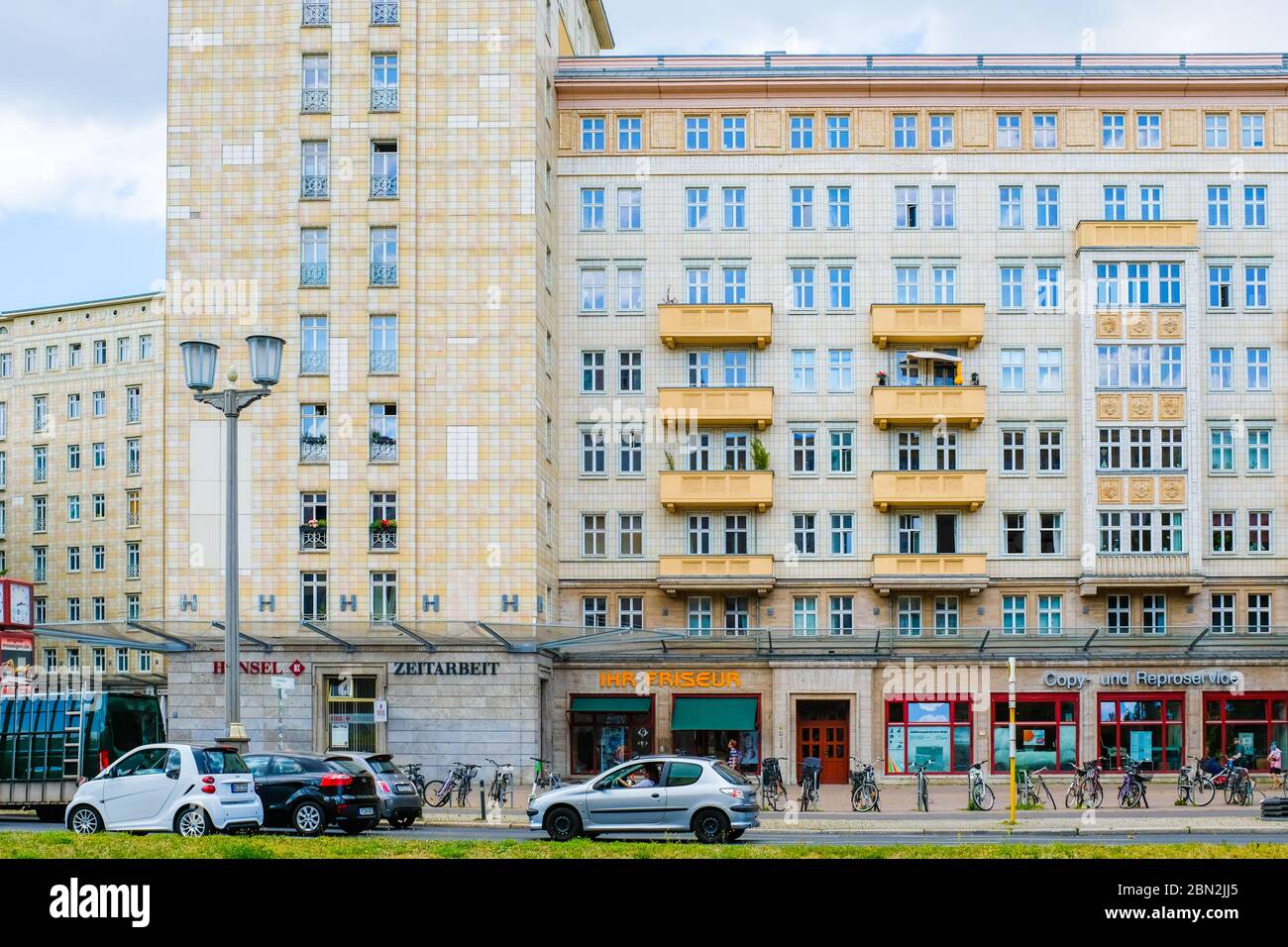 Era socialista building , Berlino Germania Foto Stock