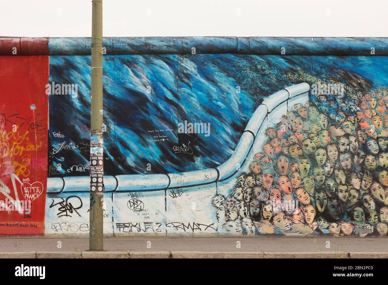 Berliner Mauer / East Side Gallery / Berlino Foto Stock