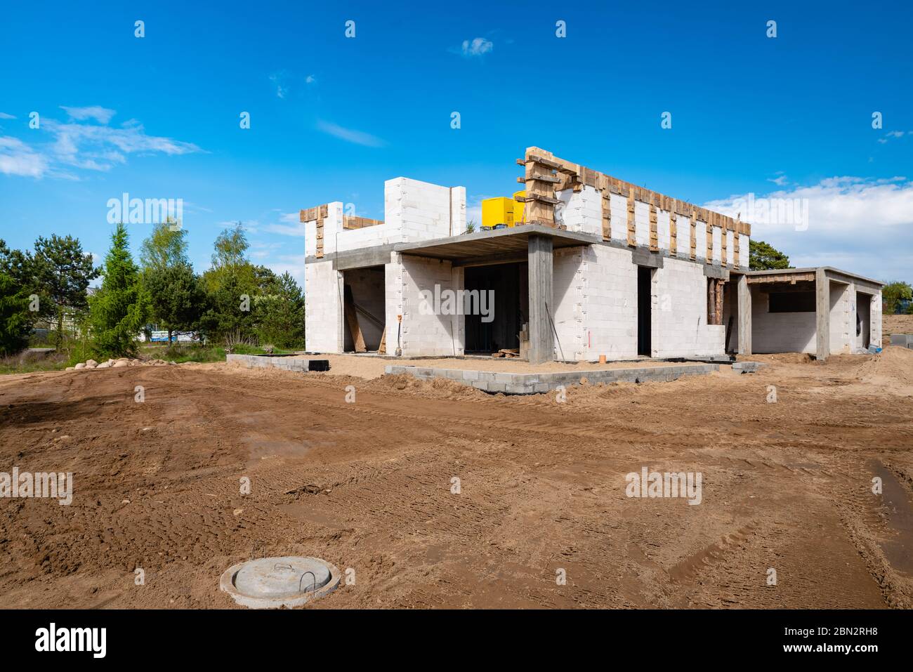 costruzione di una casa singola Foto Stock
