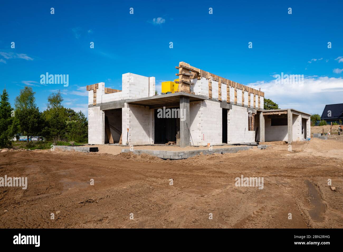 costruzione di una casa singola Foto Stock