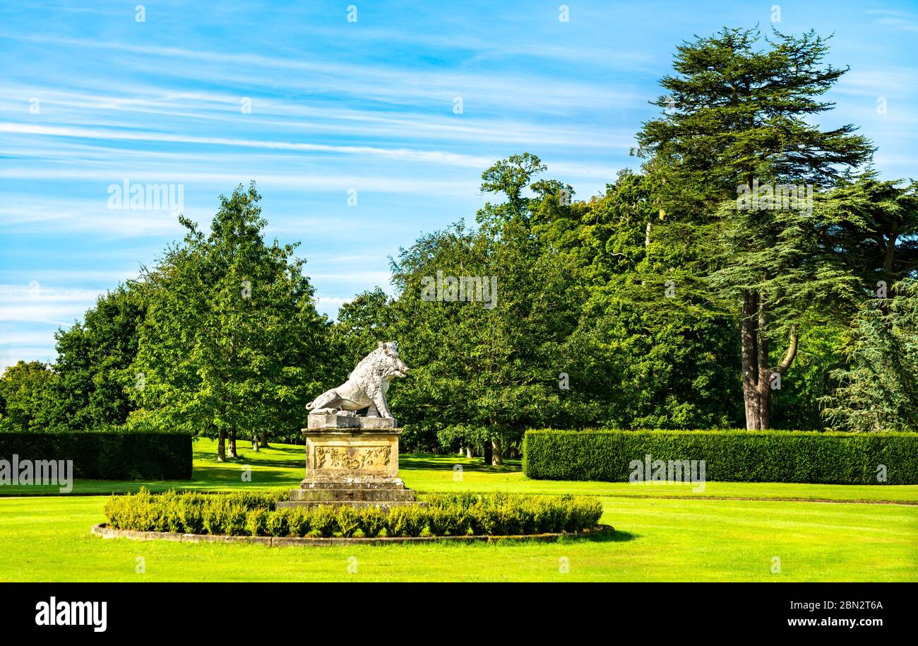 Scultura di Boar al Castello Howard in Inghilterra Foto Stock